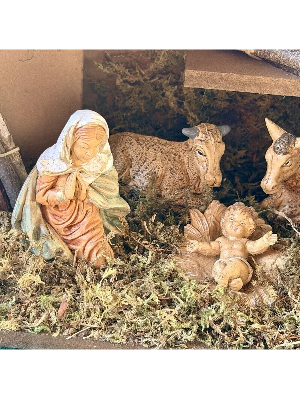 Fontanini Nativity Set Manger Crèche Stable Mary Joseph Jesus ~ Spanolux, Italy